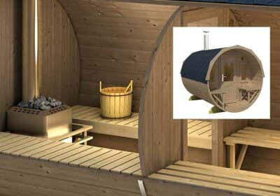 Fass-Sauna aus Thermoholz: die ökologische Alternative zu Tropenholz